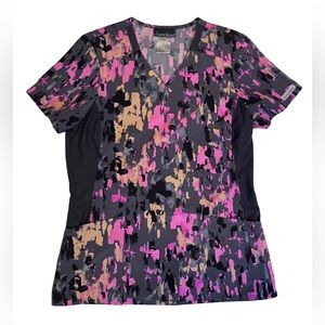 Cherokee Flexibles Mock Wrap Knit Panel Top CK681